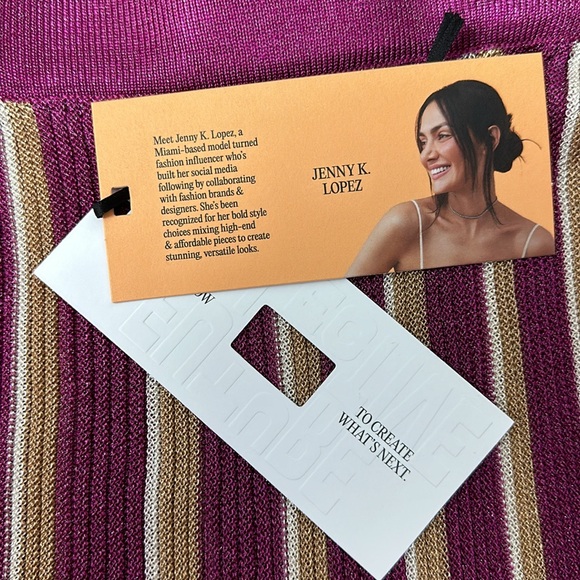 Future Collective w/Jenny K Lopez Womens Plus Sweater Pants Pink/Gold & … - Picture 7 of 9